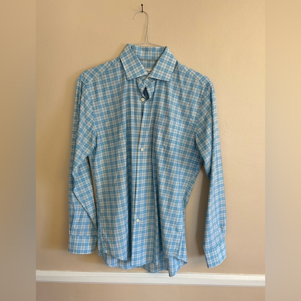 Peter Millar men’s dress shirt Light Blue size M